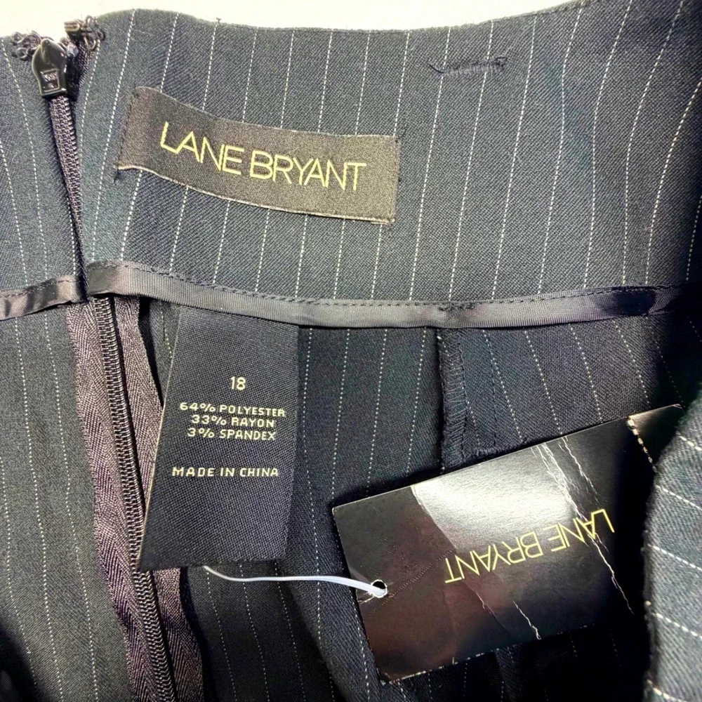 Lane Bryant Pinstripe Pencil Skirt Size 18‎ NWT Stretch Career Wear $44 Retail - Picture 6 of 7